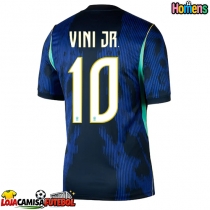 Camisa de Futebol Brasil Vinicius Junior #10 Equipamento Secundário Mundo 2026 Manga Curta